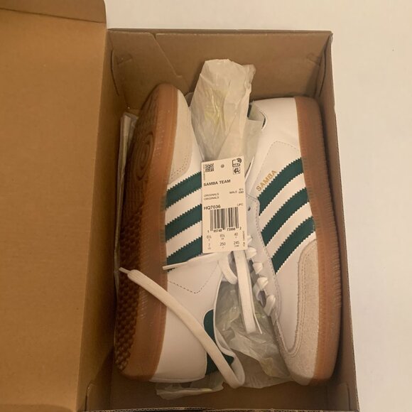 Samba Team Mexico, White and Green Adidas Sambas, Men's 7, New in Box - Picture 1 of 7